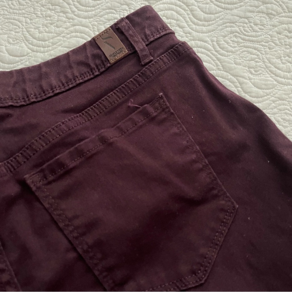 Simply Vera Vera Wang Jeans Skinny Stretch Denim Size 14 Eggplant - Picture 8 of 14